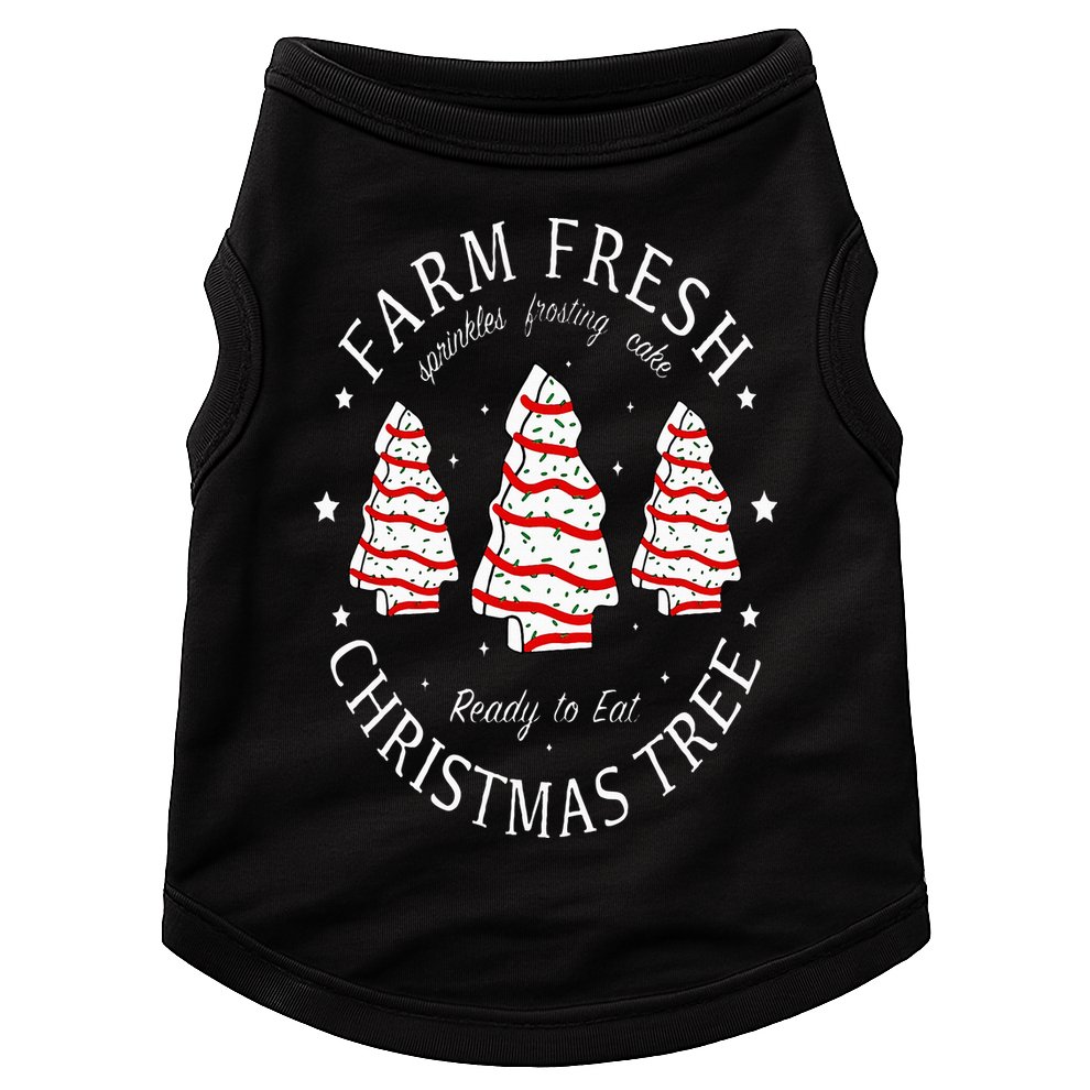 Farm Fresh Christmas Tree Cakes Funny Tree Farm Xmas Pajamas Doggie Tank