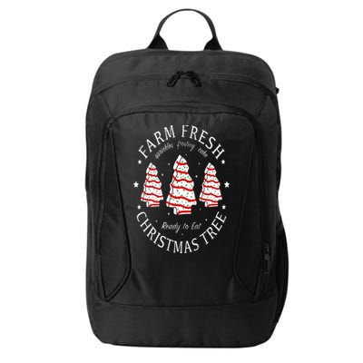 Farm Fresh Christmas Tree Cakes Funny Tree Farm Xmas Pajamas City Backpack