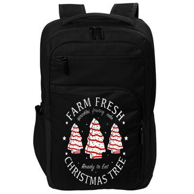 Farm Fresh Christmas Tree Cakes Funny Tree Farm Xmas Pajamas Impact Tech Backpack