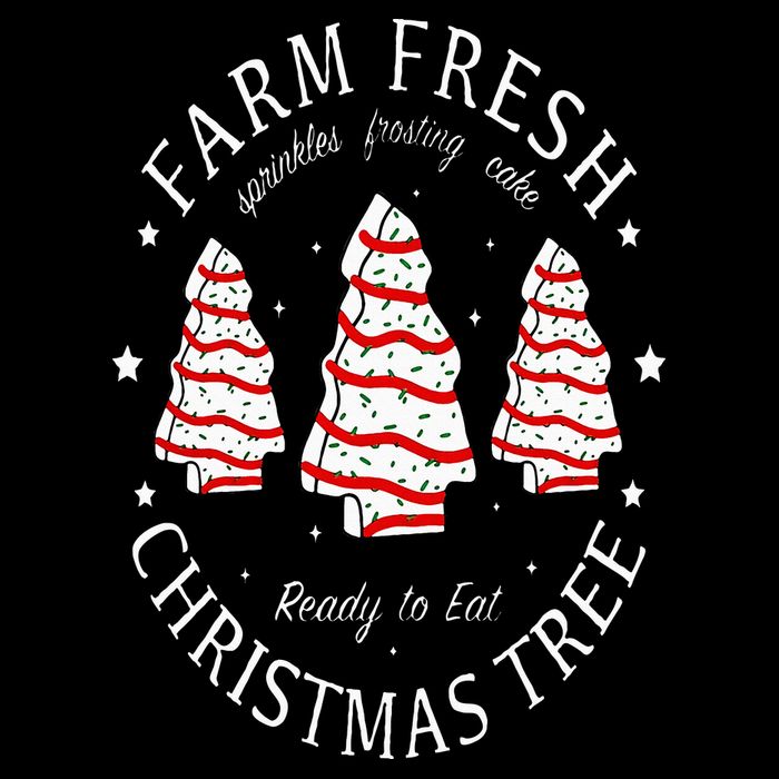 Farm Fresh Christmas Tree Cakes Funny Tree Farm Xmas Pajamas Cooling Performance Long Sleeve Crew