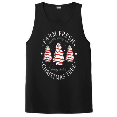 Farm Fresh Christmas Tree Cakes Funny Tree Farm Xmas Pajamas PosiCharge Competitor Tank