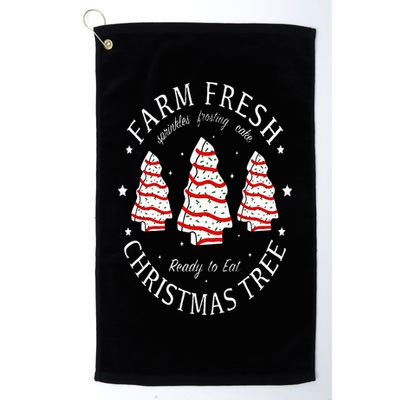 Farm Fresh Christmas Tree Cakes Funny Tree Farm Xmas Pajamas Golf Towel