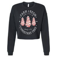 Farm Fresh Christmas Tree Cakes Funny Tree Farm Xmas Pajamas Cropped Pullover Crew