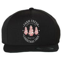 Farm Fresh Christmas Tree Cakes Funny Tree Farm Xmas Pajamas Wool Snapback Cap