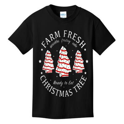 Farm Fresh Christmas Tree Cakes Funny Tree Farm Xmas Pajamas Kids T-Shirt