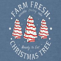 Farm Fresh Christmas Tree Cakes Funny Tree Farm Xmas Pajamas Garment-Dyed Sweatshirt