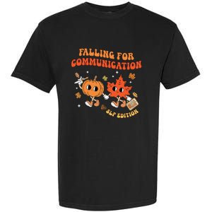 Falling For Communication Slp Edition Fall Thanksgiving Garment-Dyed Heavyweight T-Shirt