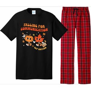 Falling For Communication Slp Edition Fall Thanksgiving Pajama Set