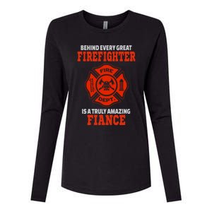 Firefighter Fiance Cool Gift Womens Cotton Relaxed Long Sleeve T-Shirt