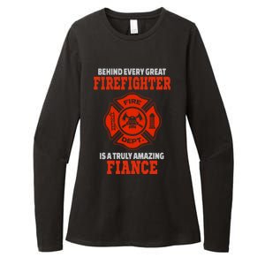 Firefighter Fiance Cool Gift Womens CVC Long Sleeve Shirt