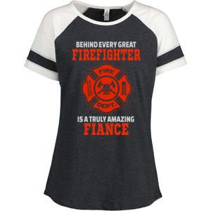 Firefighter Fiance Cool Gift Enza Ladies Jersey Colorblock Tee