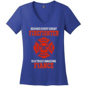 Firefighter Fiance Cool Gift Women's V-Neck T-Shirt