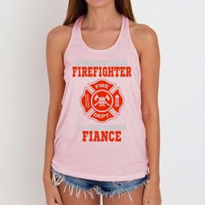 Firefighter Fiance Cool Gift Women's Knotted Racerback Tank