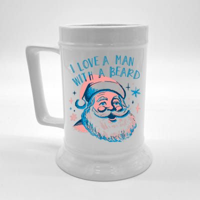 Funny Funny Christmas I Love A Man With A Beard Beer Stein