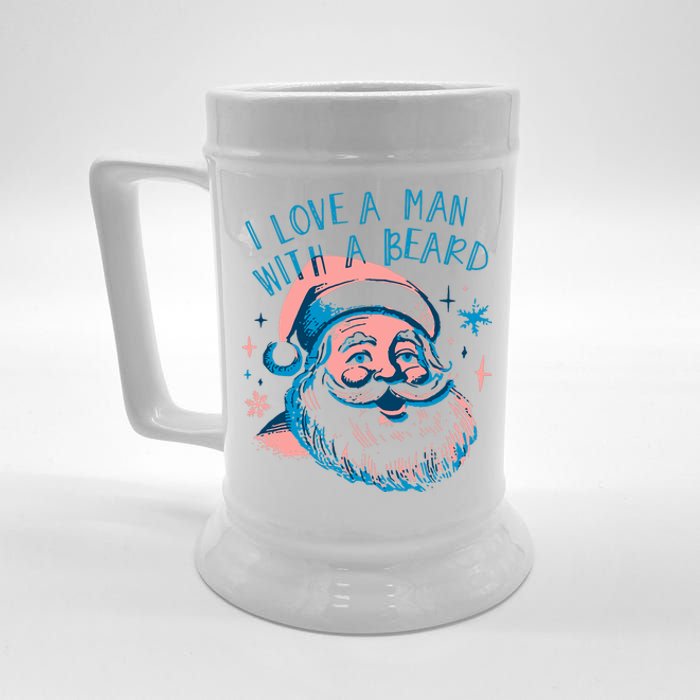 Funny Funny Christmas I Love A Man With A Beard Beer Stein