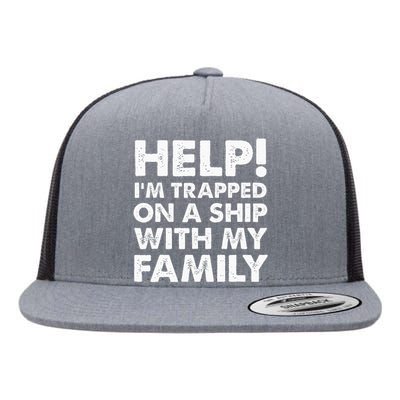 Funny Family Cruise Matching Vacation Cruising Flat Bill Trucker Hat