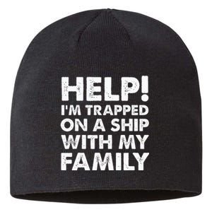 Funny Family Cruise Matching Vacation Cruising Sustainable Beanie