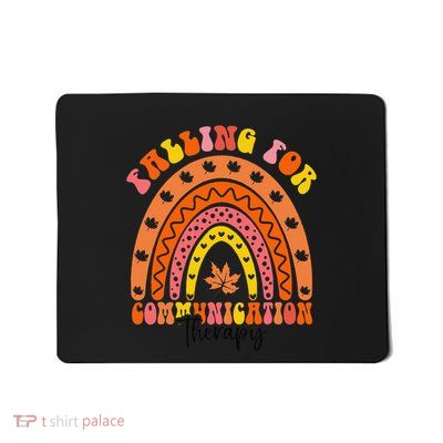 Falling For Communication Therapy Speech Slp Therapist Mousepad