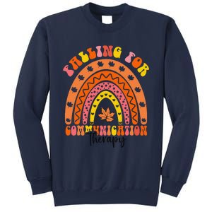 Falling For Communication Therapy Speech Slp Therapist Sweatshirt