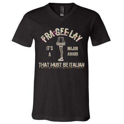 Frageelay Funny Christmas Story Fragile Lamp Classic V-Neck T-Shirt