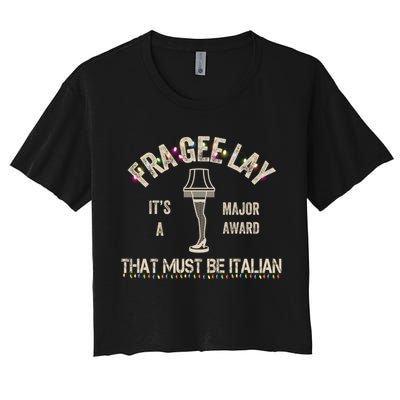 Frageelay Funny Christmas Story Fragile Lamp Classic Crop Top