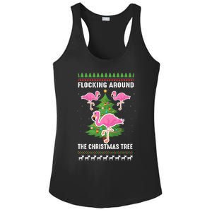 Flamingo Funny Christmas Tree Great Gift Ladies PosiCharge Competitor Racerback Tank