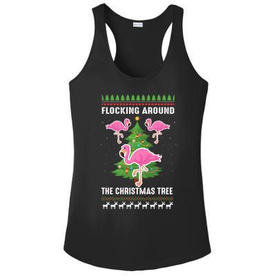 Flamingo Funny Christmas Tree Great Gift Ladies PosiCharge Competitor Racerback Tank