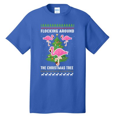 Flamingo Funny Christmas Tree Great Gift Tall T-Shirt