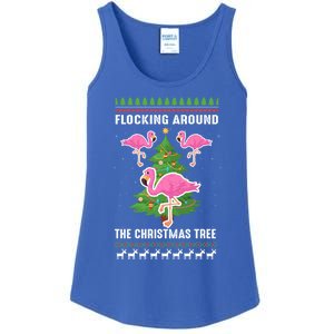 Flamingo Funny Christmas Tree Great Gift Ladies Essential Tank