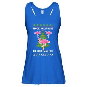 Flamingo Funny Christmas Tree Great Gift Ladies Essential Flowy Tank