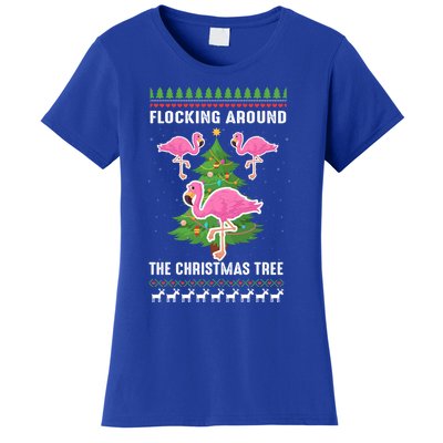 Flamingo Funny Christmas Tree Great Gift Women's T-Shirt