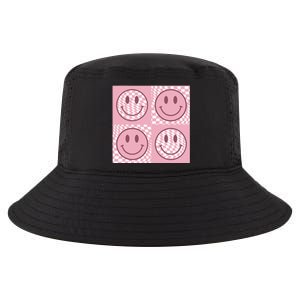 Funny Face Checkered Pattern Smile Face Meme Trendy Cool Comfort Performance Bucket Hat