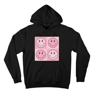 Funny Face Checkered Pattern Smile Face Meme Trendy Hoodie