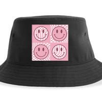 Funny Face Checkered Pattern Smile Face Meme Trendy Sustainable Bucket Hat