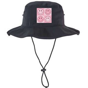 Funny Face Checkered Pattern Smile Face Meme Trendy Legacy Cool Fit Booney Bucket Hat