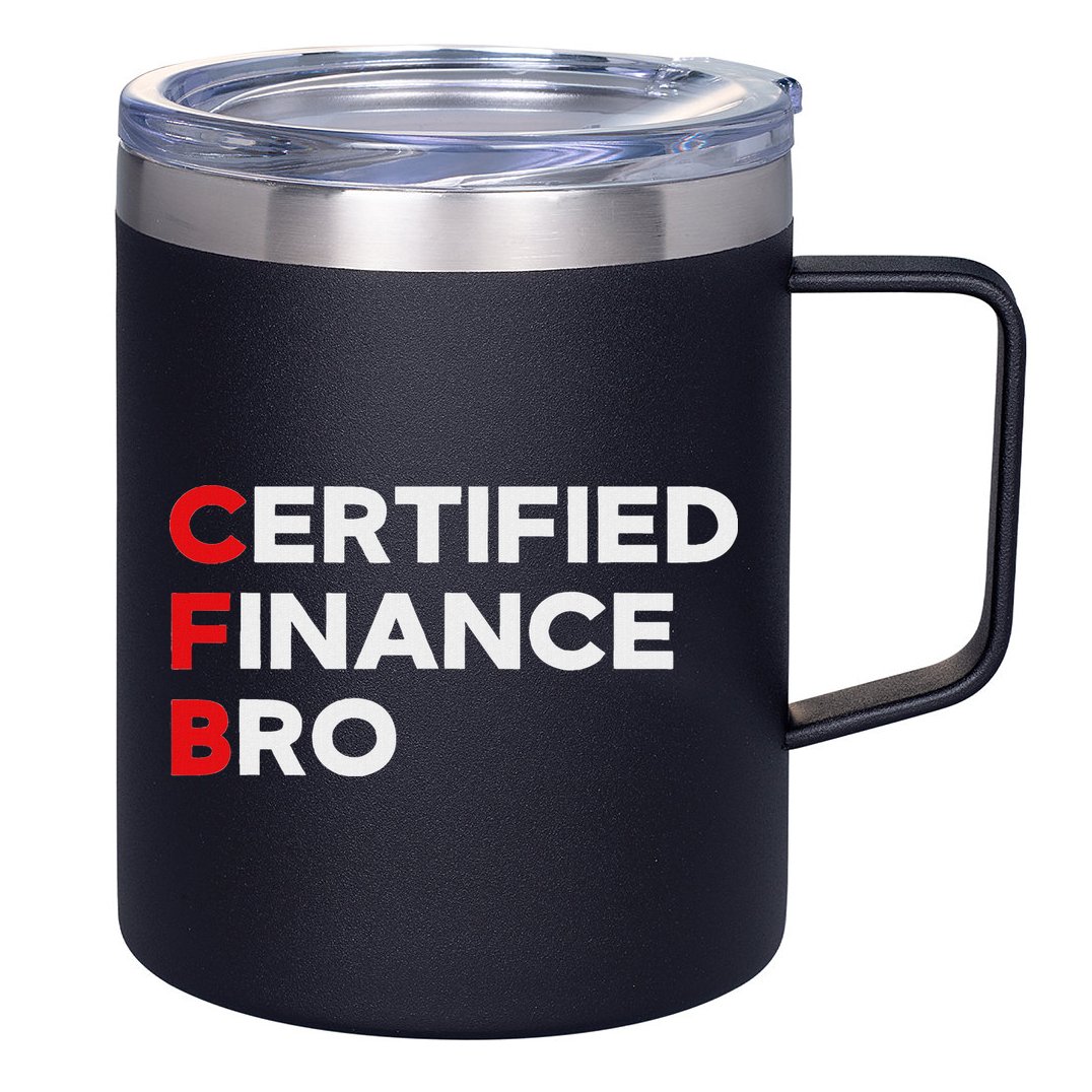 Funny Finance Certified Finance Bro Finance Lovers 12oz Stainless Steel Coffee Mug