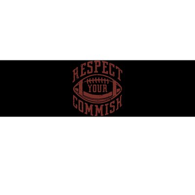 Fantasy Football Champion Funny Respect Your Commish Bumper Sticker