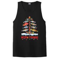 Fish Fishing Christmas Tree Lights Merry Fishmas Fishermen PosiCharge Competitor Tank