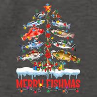 Fish Fishing Christmas Tree Lights Merry Fishmas Fishermen Vector Backpack