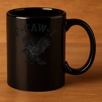 Funny F CAW F Crow 11oz C Handle Ceramic Mug