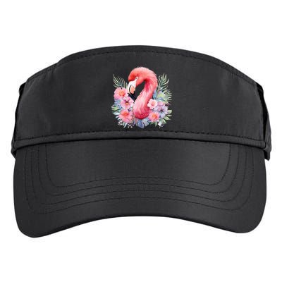 Floral Flamingo Cute Tropical Adult Drive Performance Visor