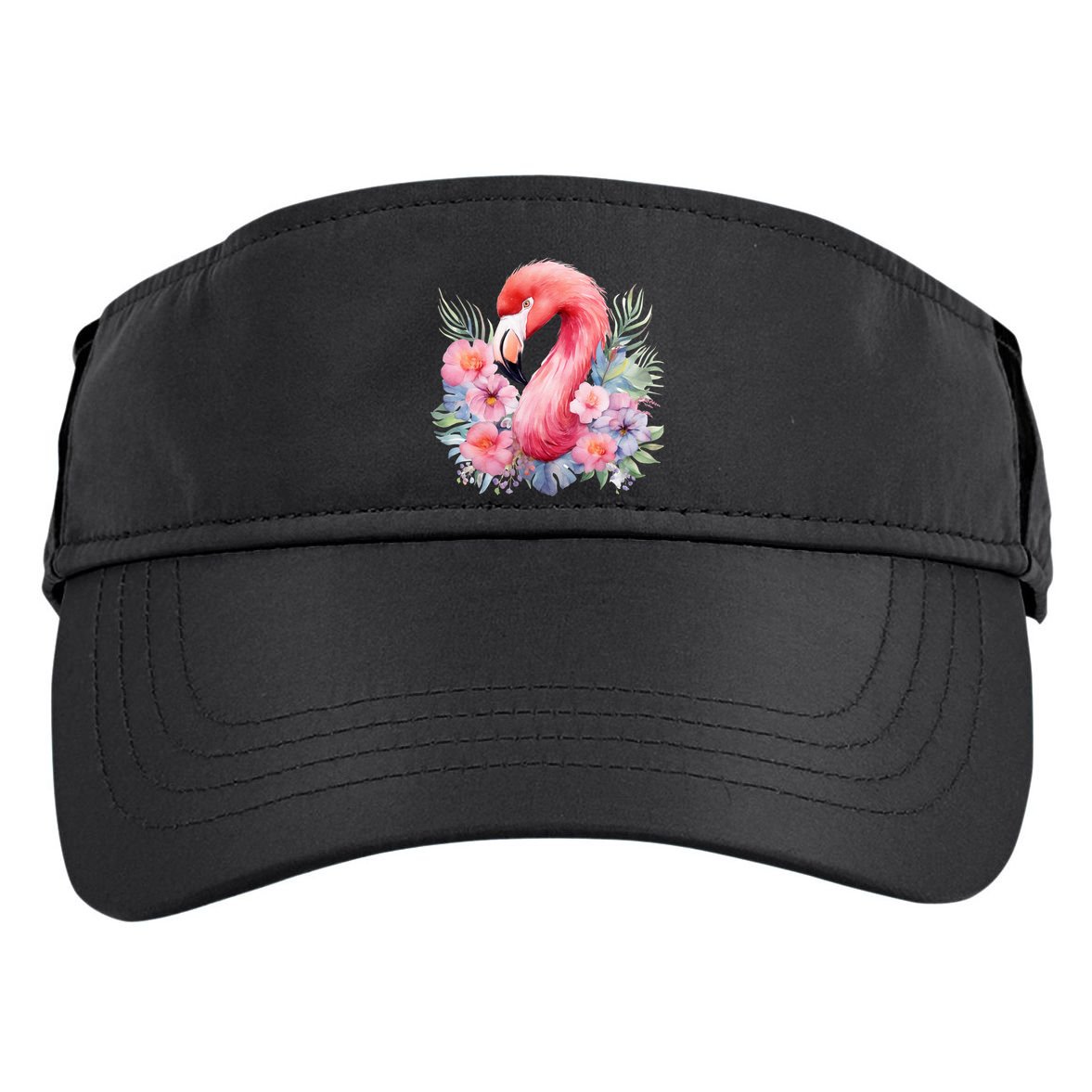 Floral Flamingo Cute Tropical Adult Drive Performance Visor