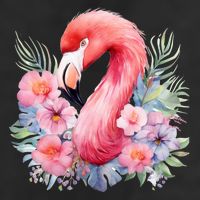 Floral Flamingo Cute Tropical Adult Drive Performance Visor