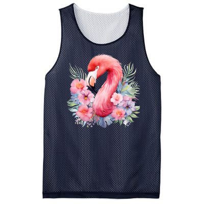 Floral Flamingo Cute Tropical Mesh Reversible Basketball Jersey Tank