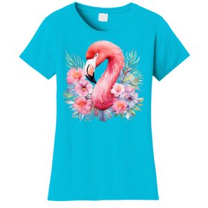 Floral Flamingo Cute Tropical Women's T-Shirt