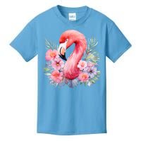 Floral Flamingo Cute Tropical Kids T-Shirt