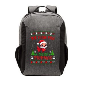 Fishing Funny Christmas Lights I Wish A Merry Fishmas Vector Backpack