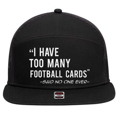 Funny Football Cards Collector 7 Panel Mesh Trucker Snapback Hat