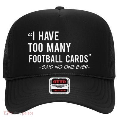 Funny Football Cards Collector High Crown Mesh Back Trucker Hat