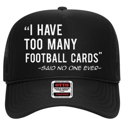 Funny Football Cards Collector High Crown Mesh Back Trucker Hat